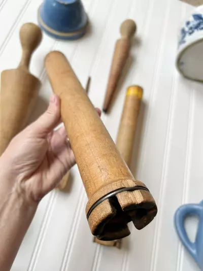 plant/Large wooden spool 11 3/4”-1-thumbnail