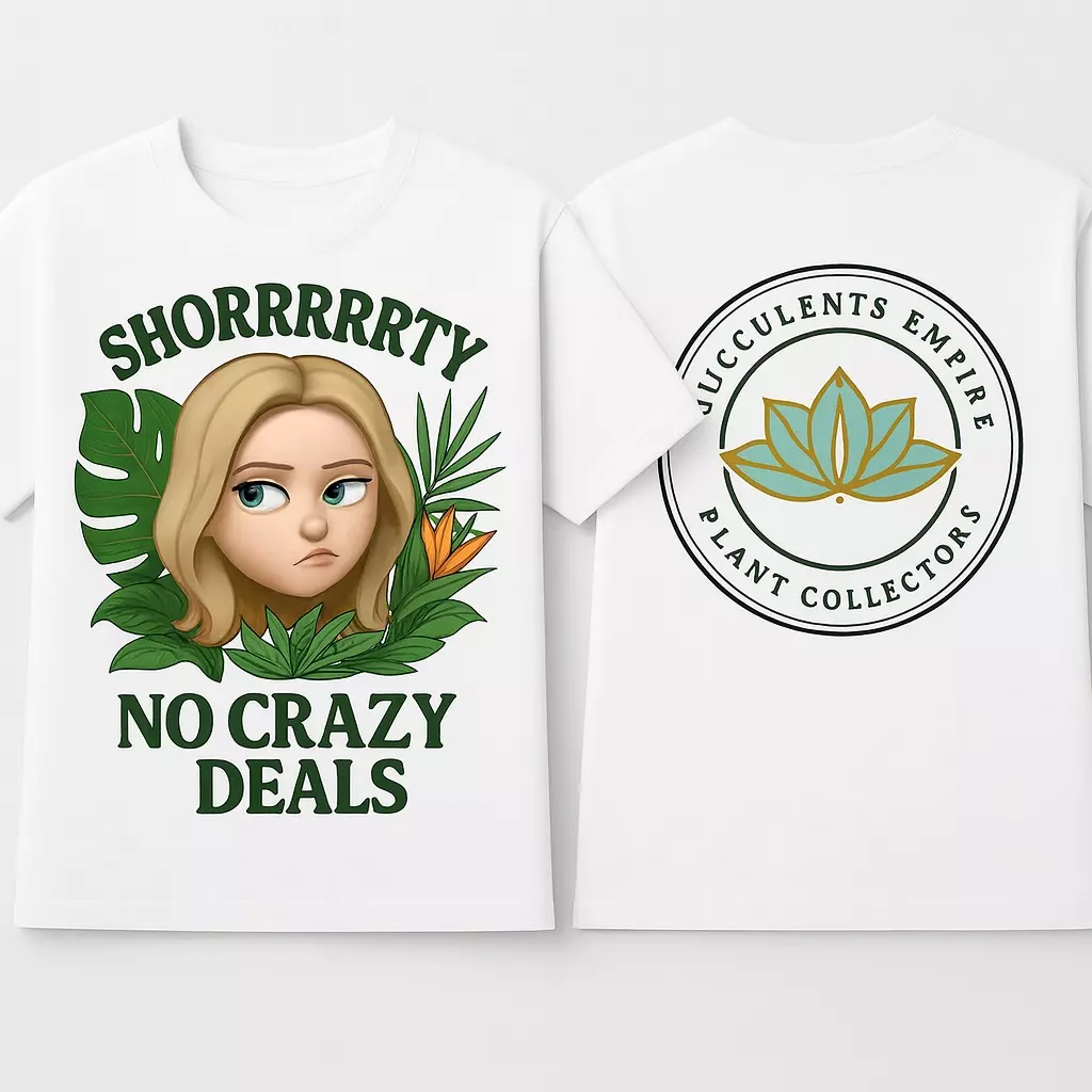 free_shipping/⭐️ “Shorty”Limited Edition T-shirt – Succulents Empire 🌿✨Available S M L XL and X-0