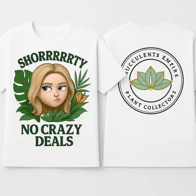 free_shipping/⭐️ “Shorty”Limited Edition T-shirt – Succulents Empire 🌿✨Available S M L XL and X-0-thumbnail