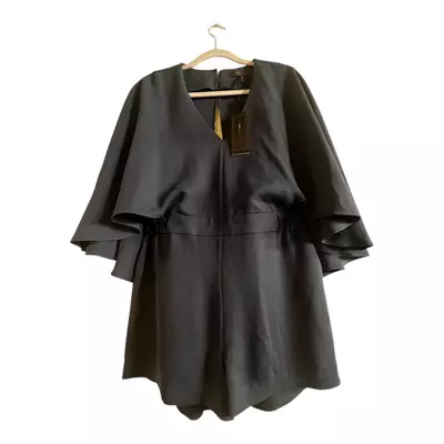 plant/BCBGMAXAZRIA Dark Navy Ink Idina Romper NWT X Small MSRP $248-5-thumbnail