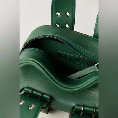 plant/Free People Leather Oval Bag - Pine NWT OS-3-thumbnail