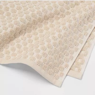 plant/Threshold 6 pc Performance Plus Textured Dot Bath Towel Set in Khaki NWT "54x30"-4-thumbnail