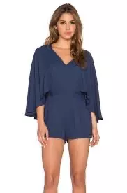 plant/BCBGMAXAZRIA Dark Navy Ink Idina Romper NWT X Small MSRP $248-0