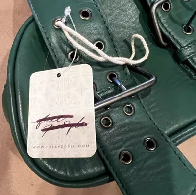 plant/Free People Leather Oval Bag - Pine NWT OS-2-thumbnail