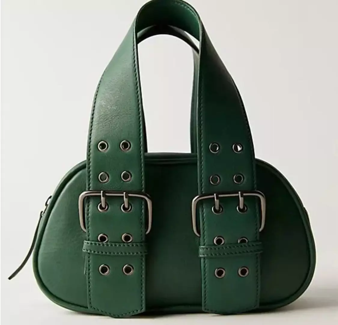 plant/Free People Leather Oval Bag - Pine NWT OS-4