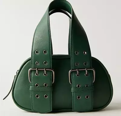 plant/Free People Leather Oval Bag - Pine NWT OS-4-thumbnail