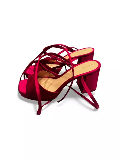 plant/REFORMATION Magda Ankle Tie Platform - Rhubarb NWOB Size 8.5-1-thumbnail