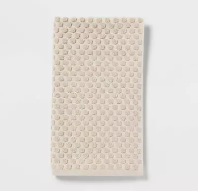 plant/Threshold 6 pc Performance Plus Textured Dot Bath Towel Set in Khaki NWT "54x30"-3-thumbnail