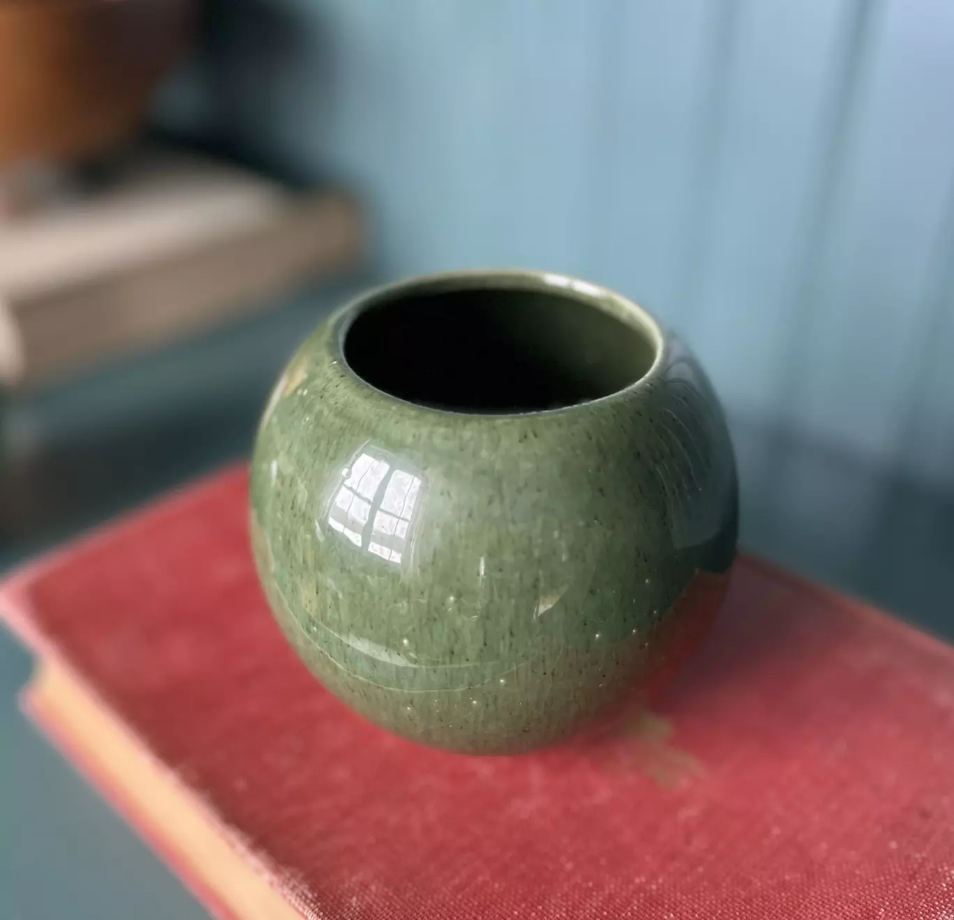 plant/Mid Mod Dark Green Planter-0