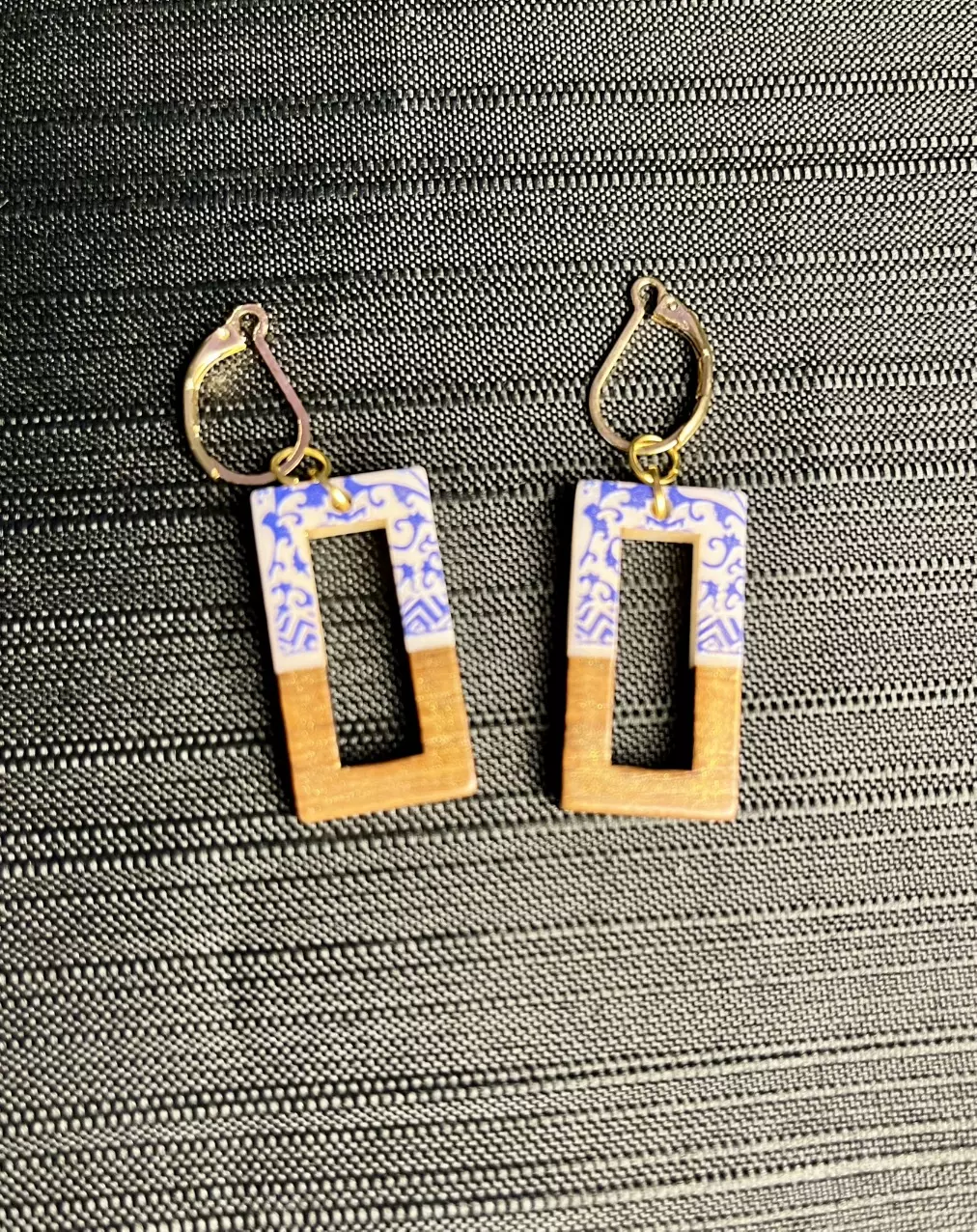 plant/Indy-made Rectangle Earrings-0