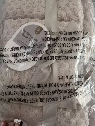 plant/Threshold 6 pc Performance Plus Textured Dot Bath Towel Set in Khaki NWT "54x30"-7-thumbnail