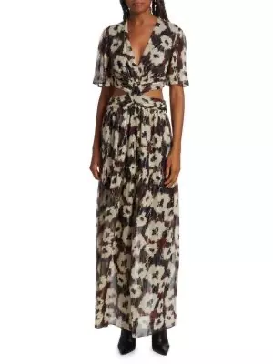 plant/BA&SH Robe Kandy Floral Cut Out Maxi Dress NWT Small MSRP $660-4-thumbnail