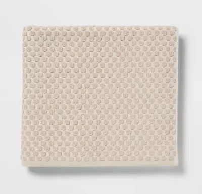 plant/Threshold 6 pc Performance Plus Textured Dot Bath Towel Set in Khaki NWT "54x30"-5-thumbnail