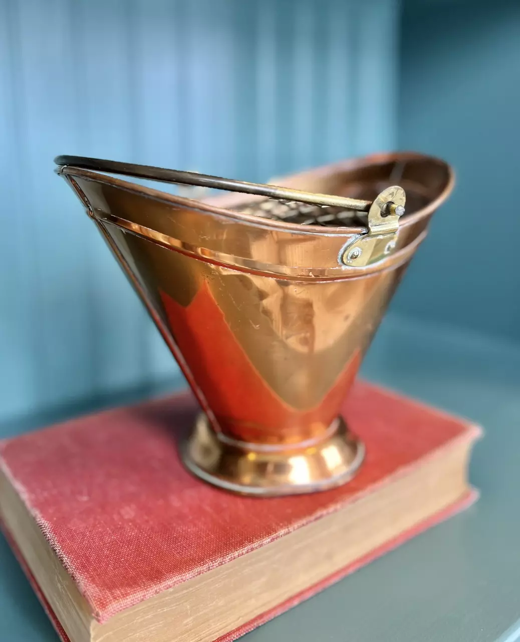 plant/Copper Coal Bucket with Flower Grate-1