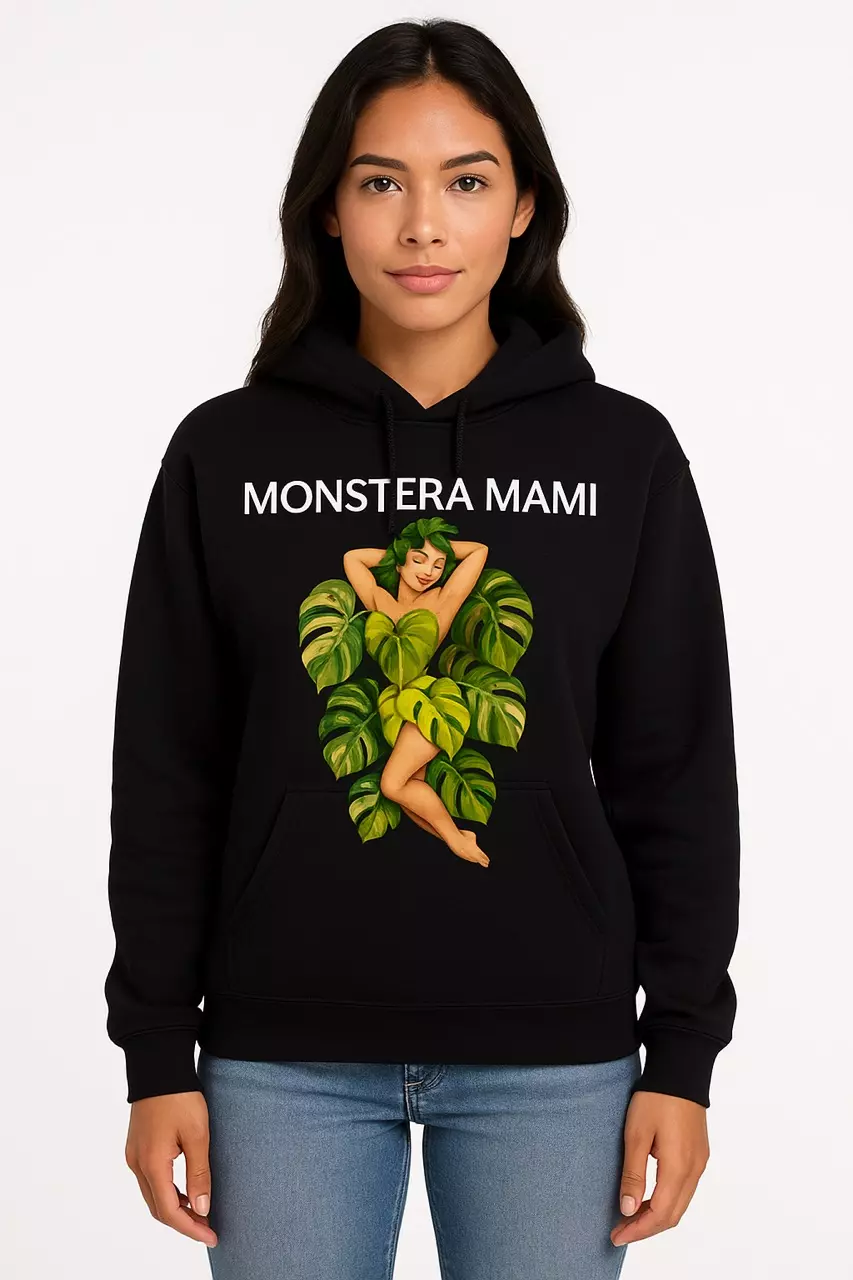 free_shipping/🌿 MONSTERA MAMI HOODIE | Front + Back Design | S–2XL-0