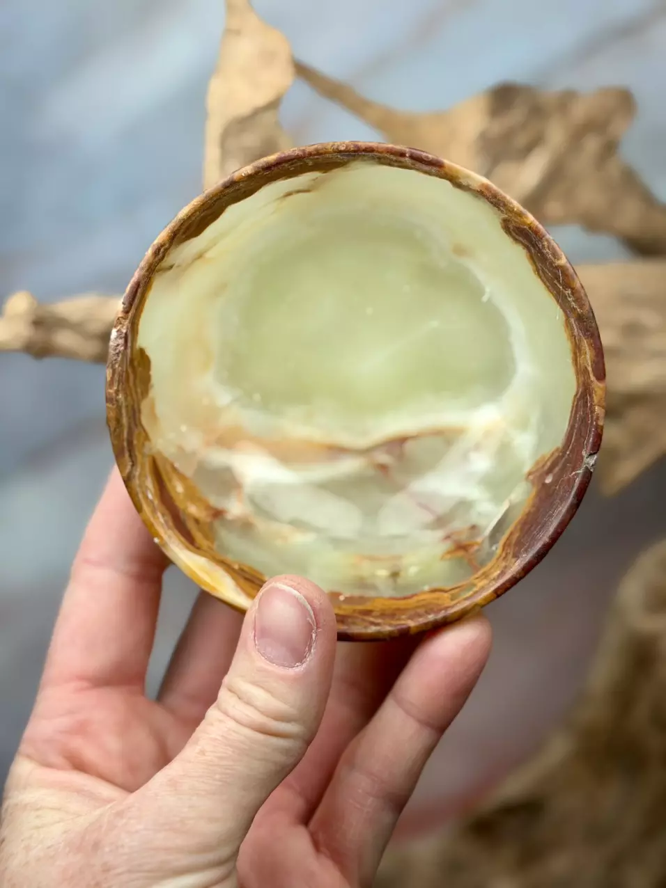 plant/green onyx bowl (4” across)-0