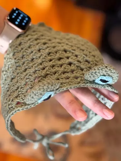 plant/Frog Crochet Bandana-1-thumbnail