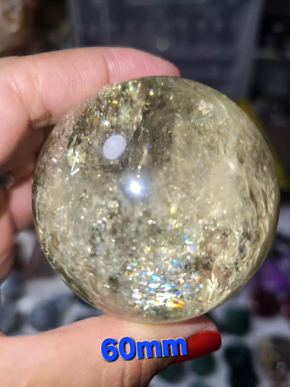 plant/60mm High Quality Yellow Citrine Sphere-0
