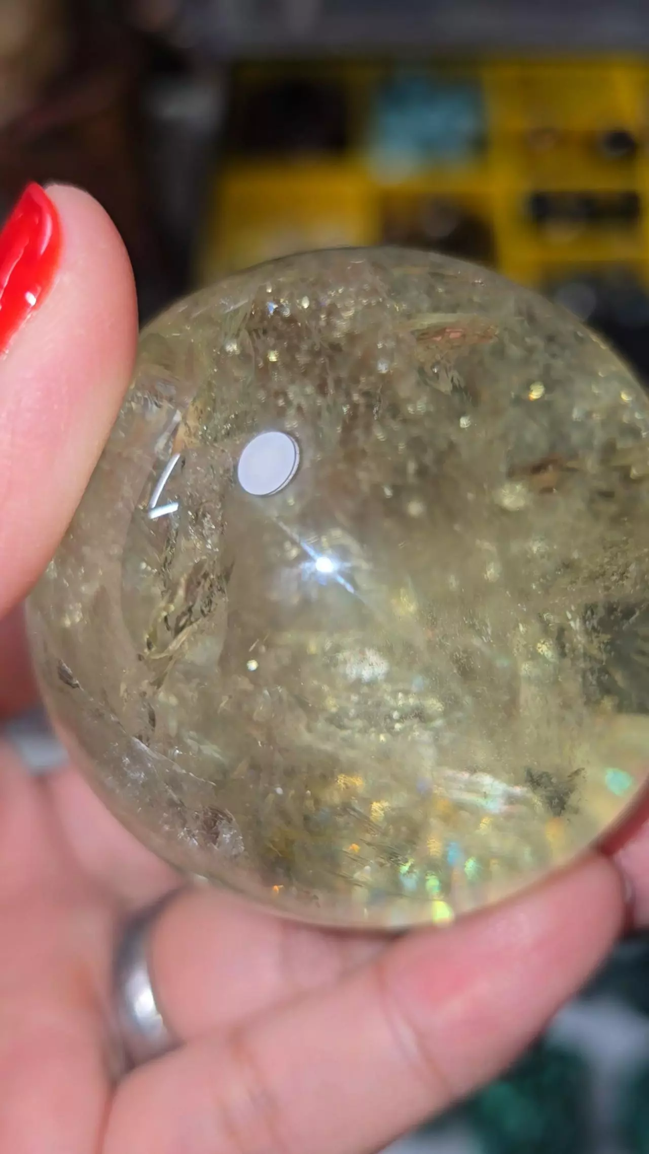 plant/60mm High Quality Yellow Citrine Sphere-1