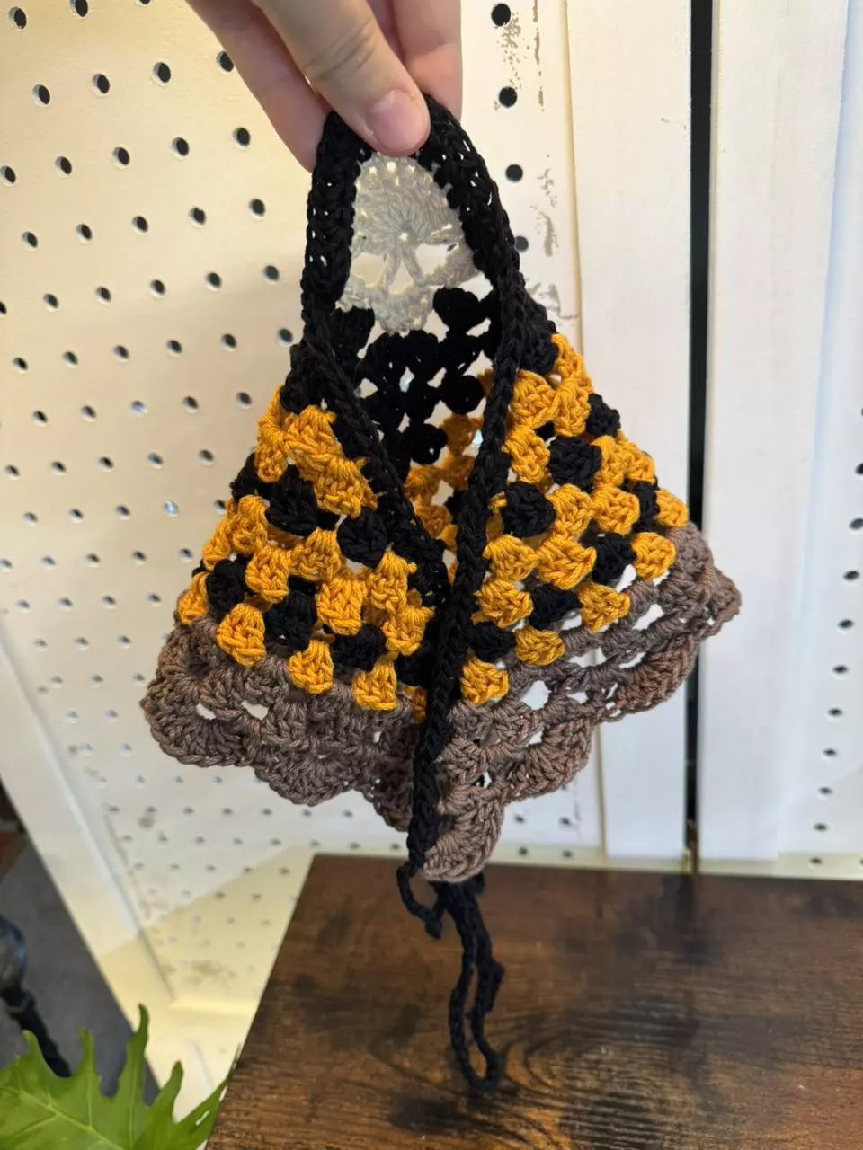 plant/Death’s-Head Hawkmoth Crochet Bandana-3