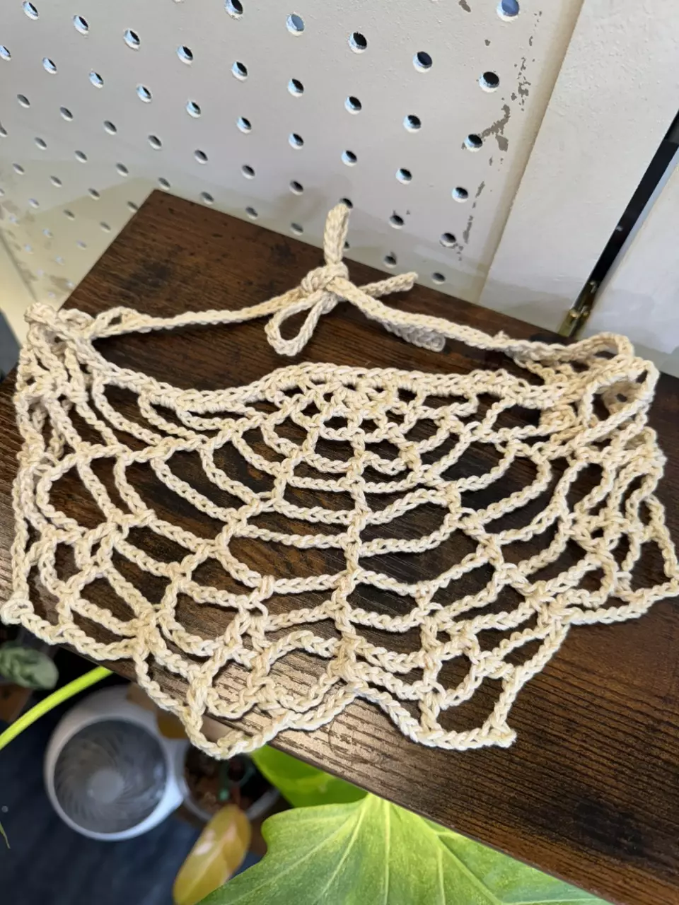 plant/Spider Web Crochet Bandana-1