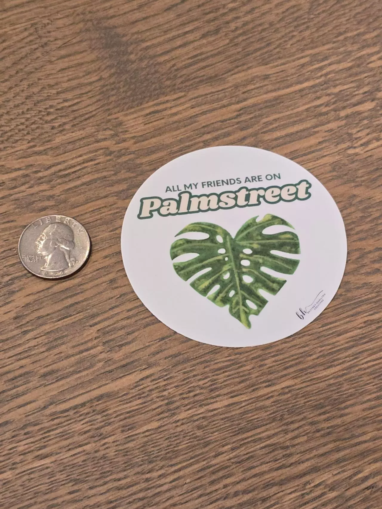 plant/All My Friends Are On Palmstreet Sticker 3"-1