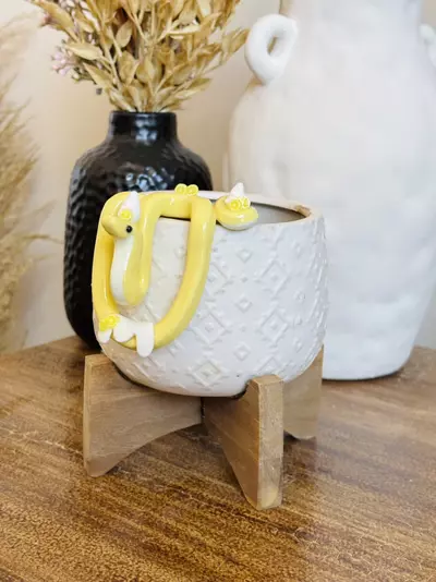 plant/Lemon Meringue Snake Pot Perch - Plant Pot Decor-0-thumbnail
