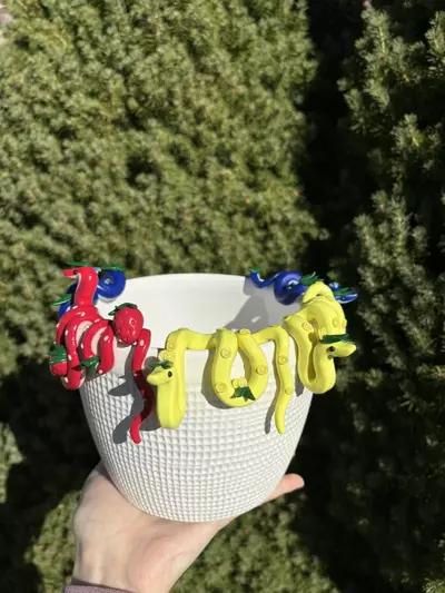 plant/Lemon Meringue Snake Pot Perch - Plant Pot Decor-8-thumbnail