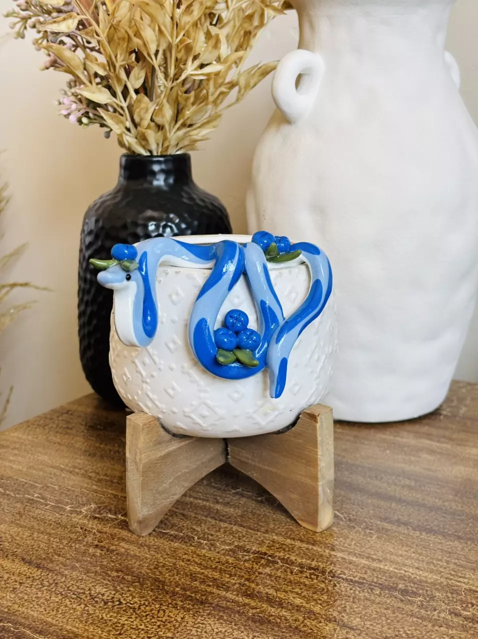 plant/Blueberry Snake Pot Perch - Plant Pot Decor-0