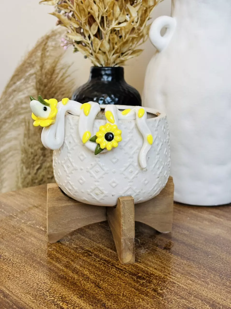 plant/Sunflower Snake Plant Pot Decor-0