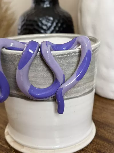 plant/Lavender Snake Pot Perch - Plant Pot Decor-3-thumbnail