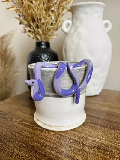plant/Lavender Snake Pot Perch - Plant Pot Decor-0-thumbnail