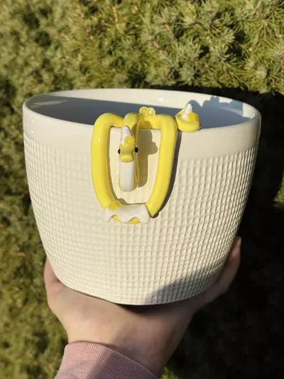 plant/Lemon Meringue Snake Pot Perch - Plant Pot Decor-2-thumbnail