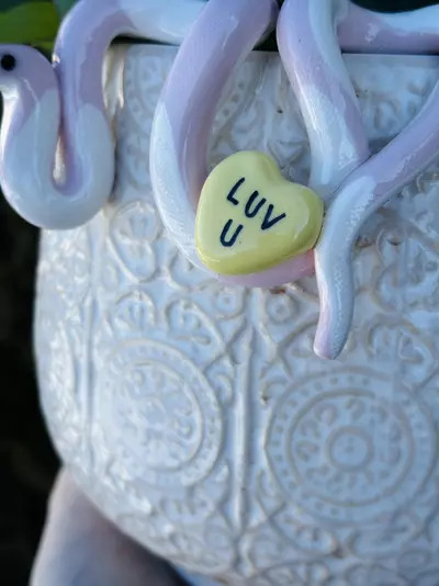 plant/Candy Heart Snake Pot Perch - Plant Pot Decor-4-thumbnail