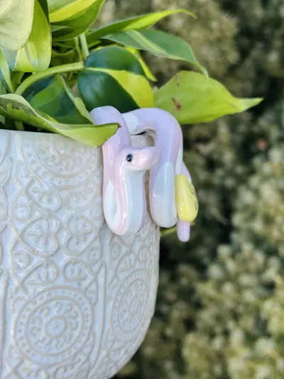 plant/Candy Heart Snake Pot Perch - Plant Pot Decor-6-thumbnail