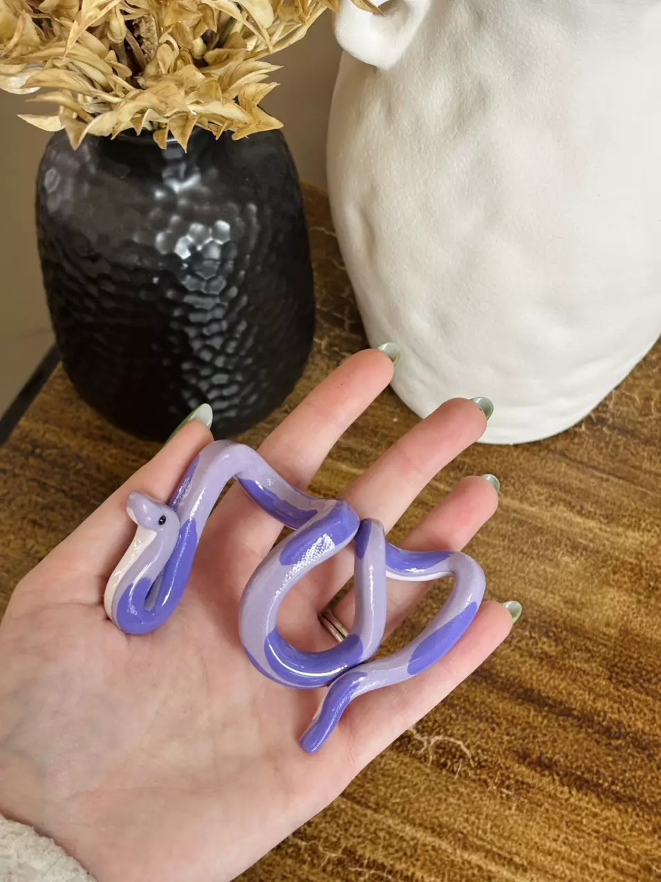 plant/Lavender Snake Pot Perch - Plant Pot Decor-1