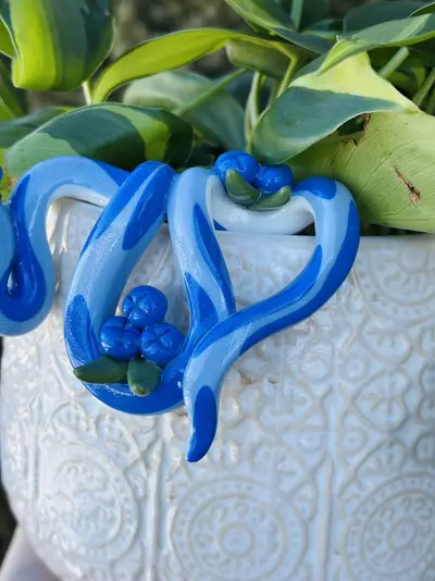 plant/Blueberry Snake Pot Perch - Plant Pot Decor-5-thumbnail