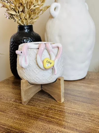 plant/Candy Heart Snake Pot Perch - Plant Pot Decor-0-thumbnail
