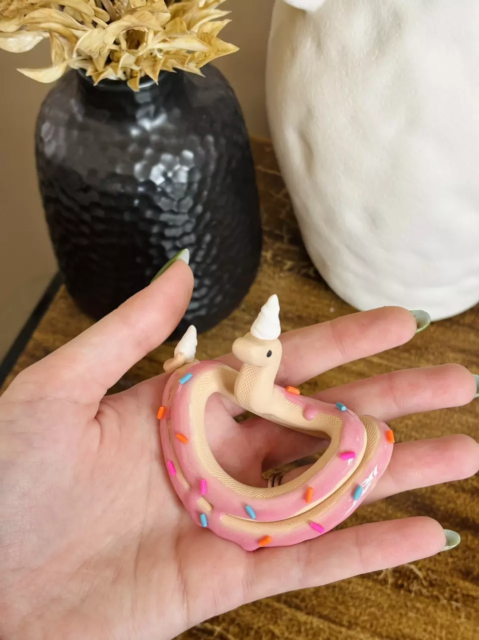 plant/Donut Snake Pot Perch - Plant Pot Decor-1