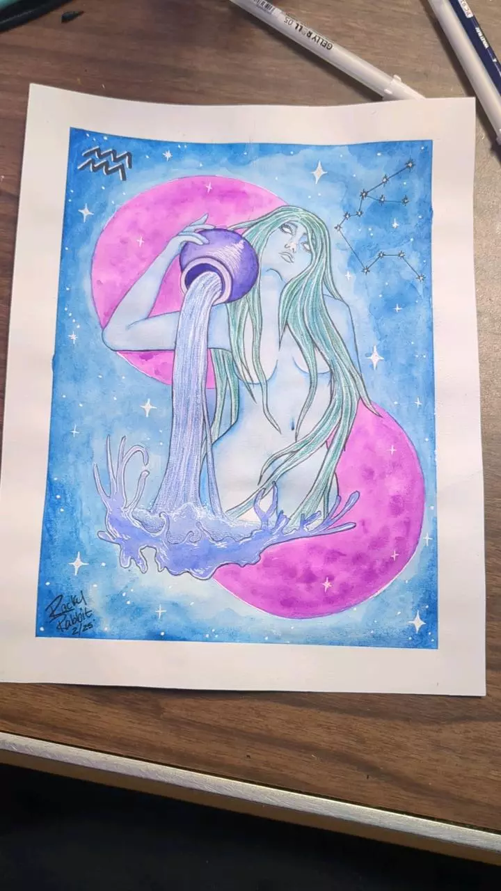 plant/Aquarius ♒ zodiac print 8.5x11"-0