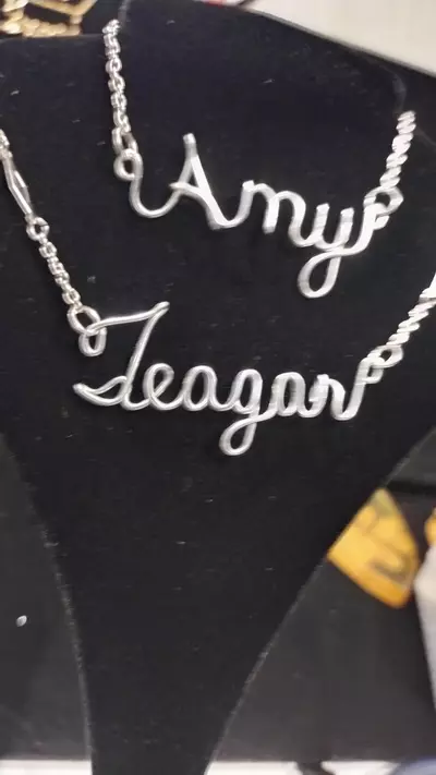 plant/Steel personalized necklace.-2-thumbnail