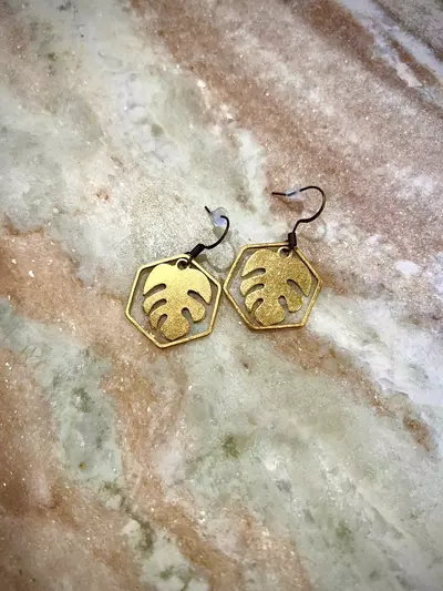 plant/Monstera leaf earring-0-thumbnail