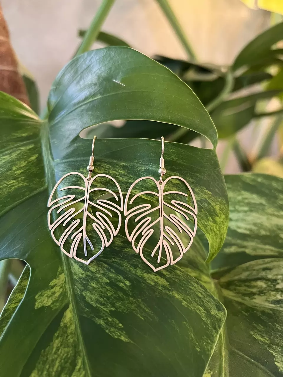 plant/Monstera leaf earring-0