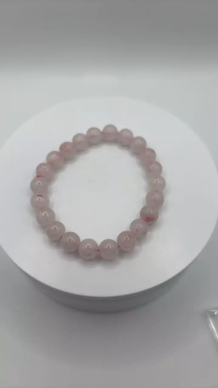 plant/Pink calcite bracelet 305-0