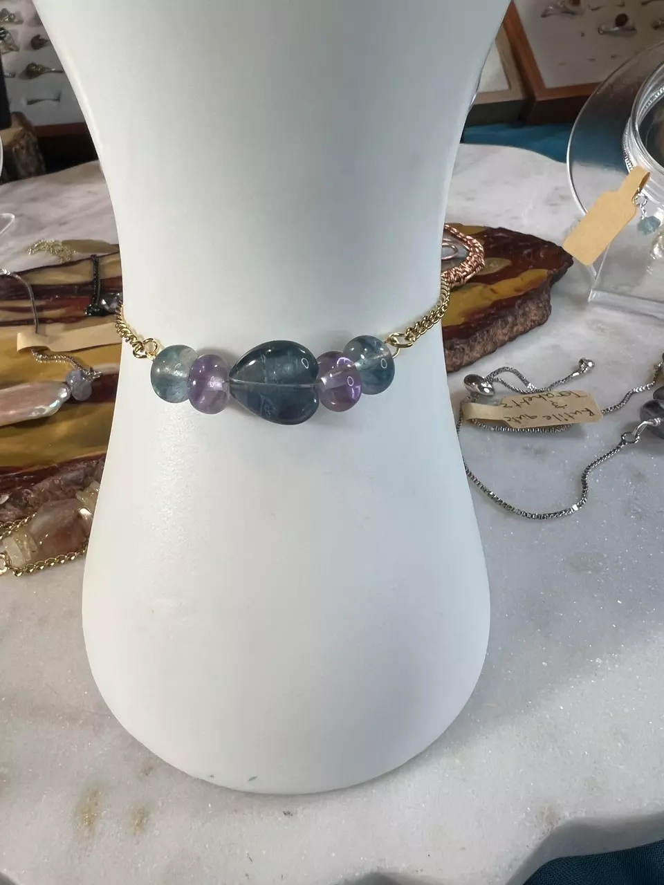 plant/Fluorite heart and beads-0