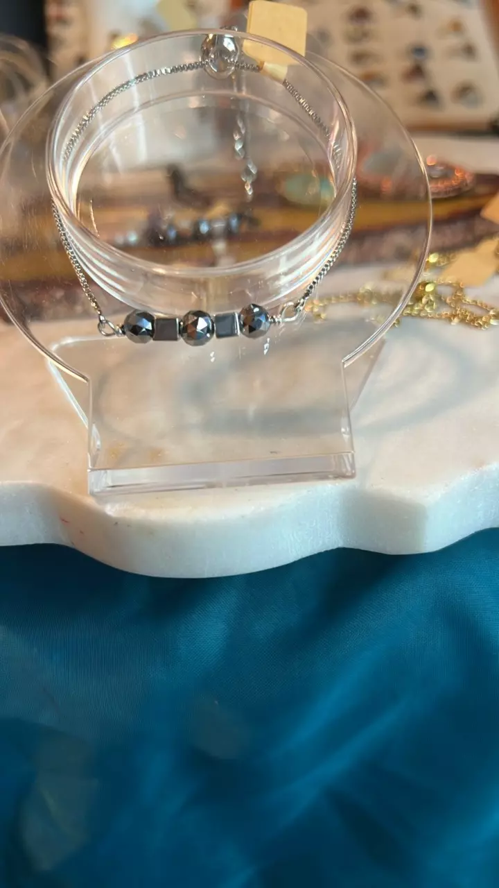 plant/Terahertz and hematite bracelet-0