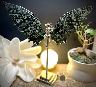 plant/XL kombaba jasper HQ fairy wings w/stand-0-thumbnail