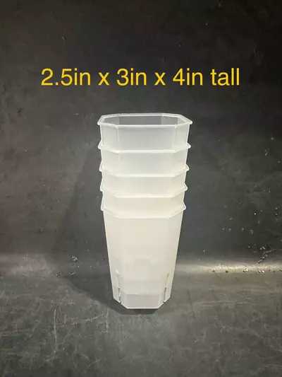 plant/5 pack - 3in wide x 4in deep clear pots-0-thumbnail