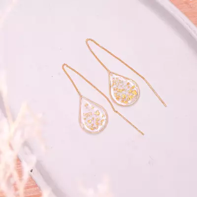 plant/Anh Thư - Gold Flakes Gold Ear Threaders-1-thumbnail