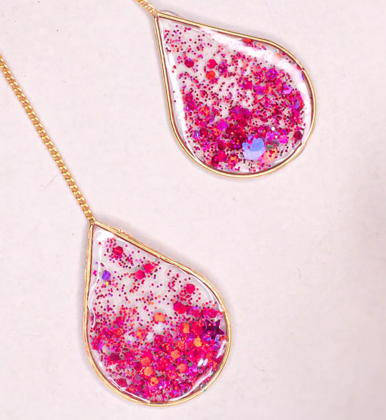 plant/Hồng Quang - Fuchsia Glitter Gold  Ear Threaders-0